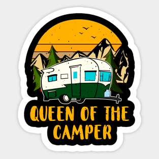 Queen Of The Camper Sticker